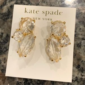 Kate Spade Crystal clear cluster stud earrings